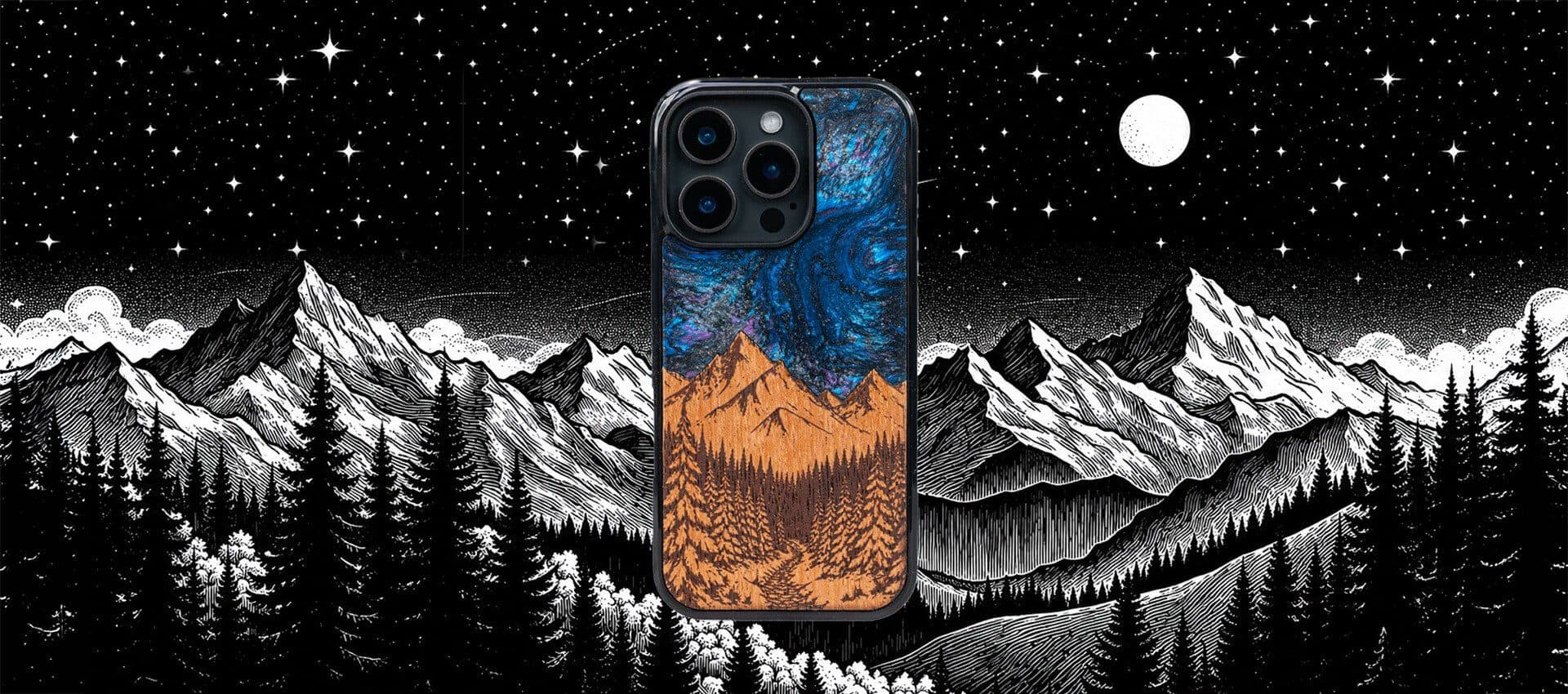 Kryt Split Mountain v kreslené horské scenérii